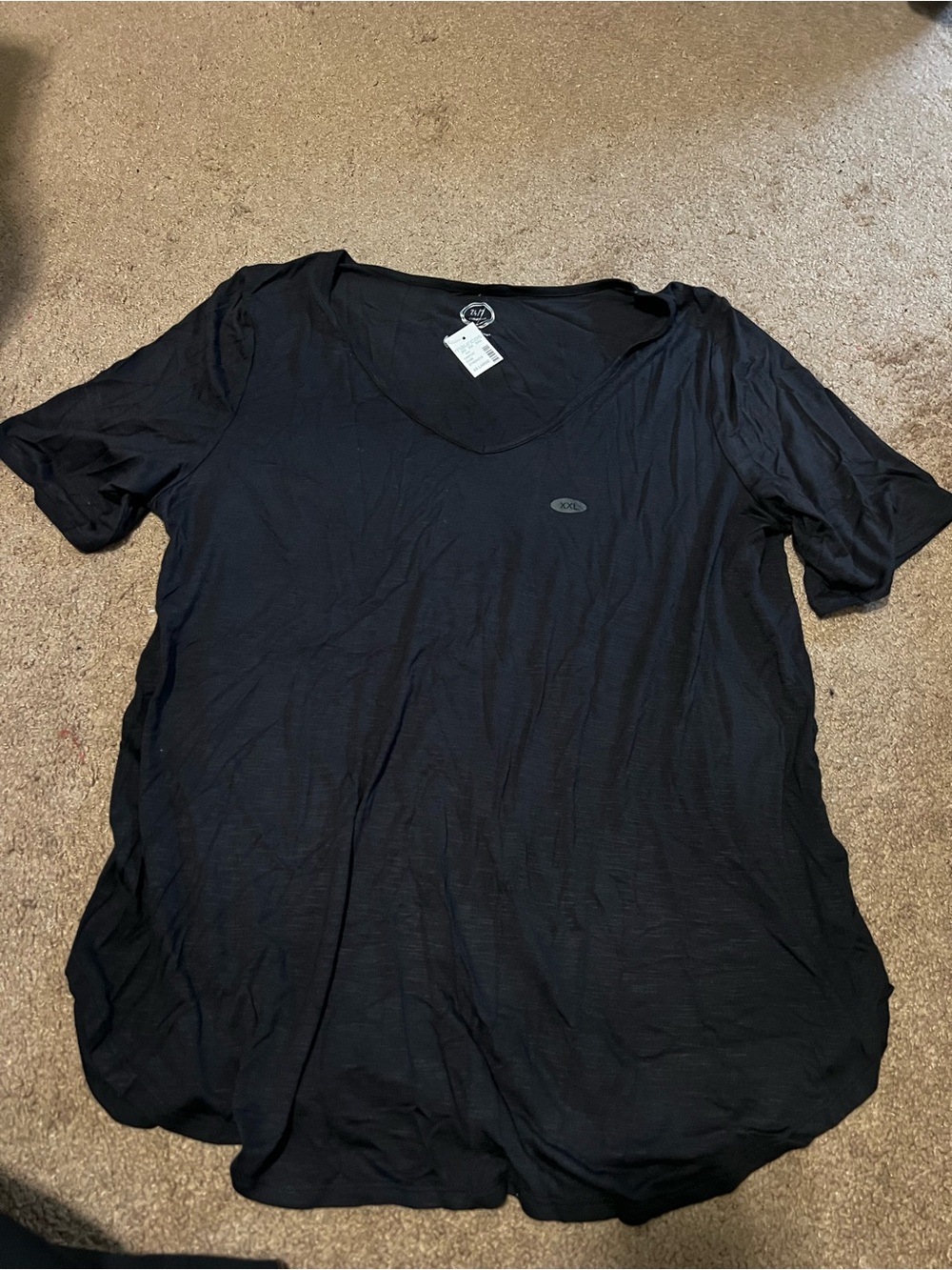 Maurices Black Short Sleeve V-Neck Tee